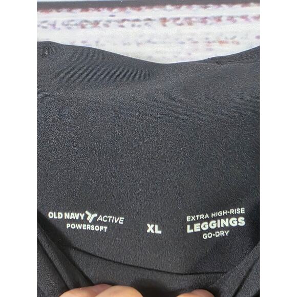 Old Navy Active Powersoft Extra High-Rise Leggings Black XL Go-Dry Athletic - Picture 3 of 5